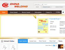 Tablet Screenshot of chinaweldingjournal.com
